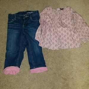 Baby Gap jeans/dress shirt outfit